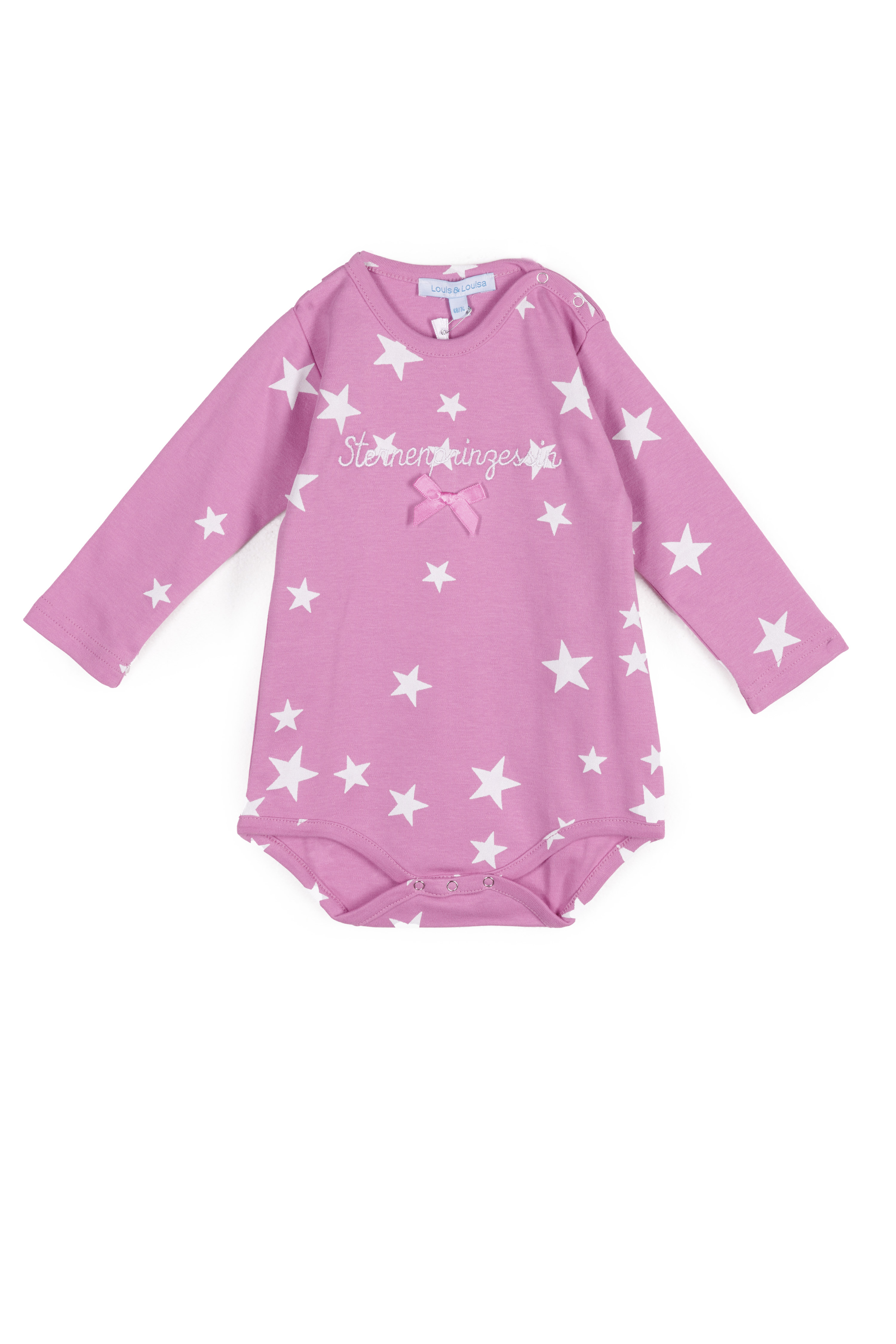 Louis & Louisa Body Baby "Sternenprinzessin", rosa allover