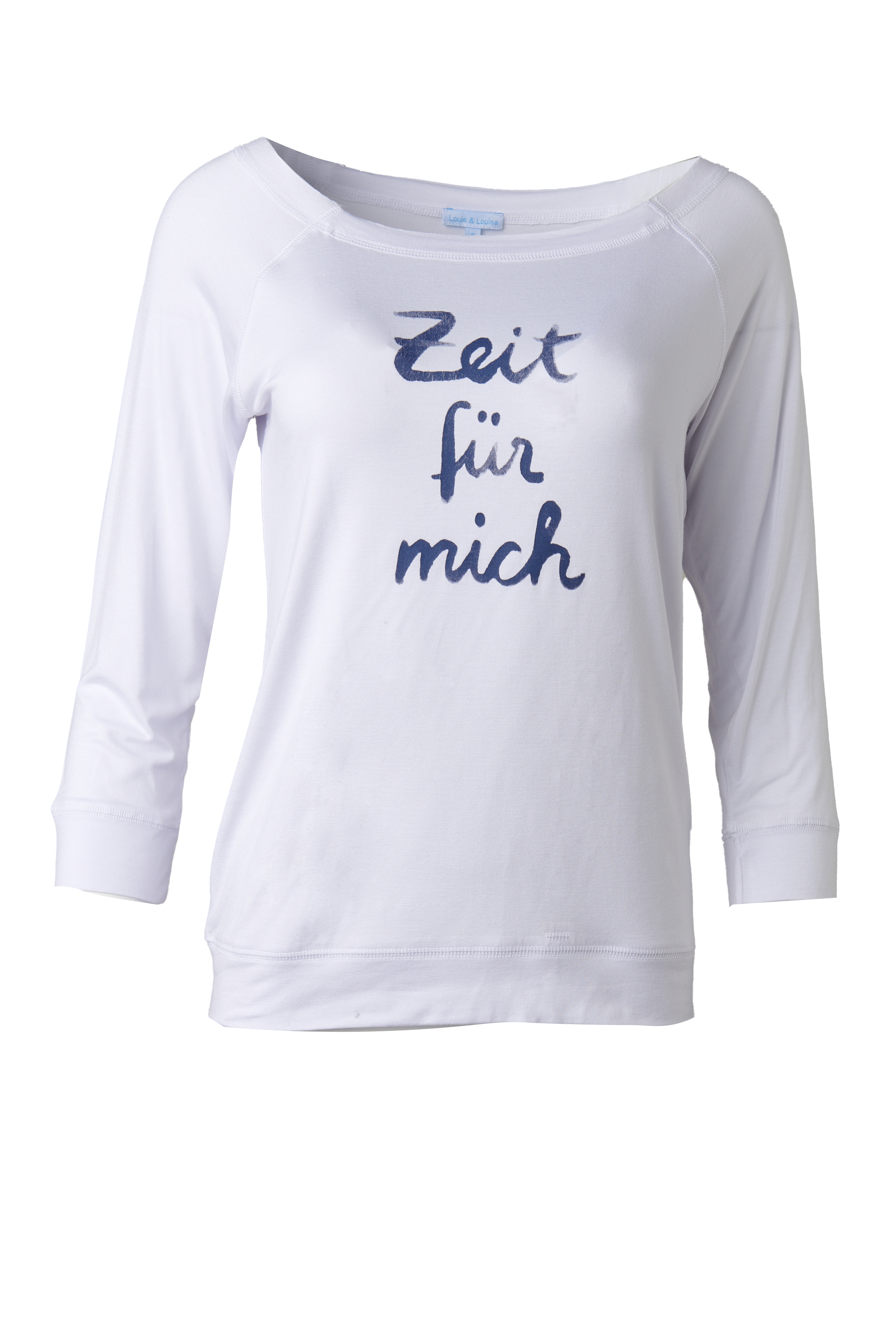 Louis & Louisa YOGA Sweaty Spruch "Zeit für mich", weiß mit blau