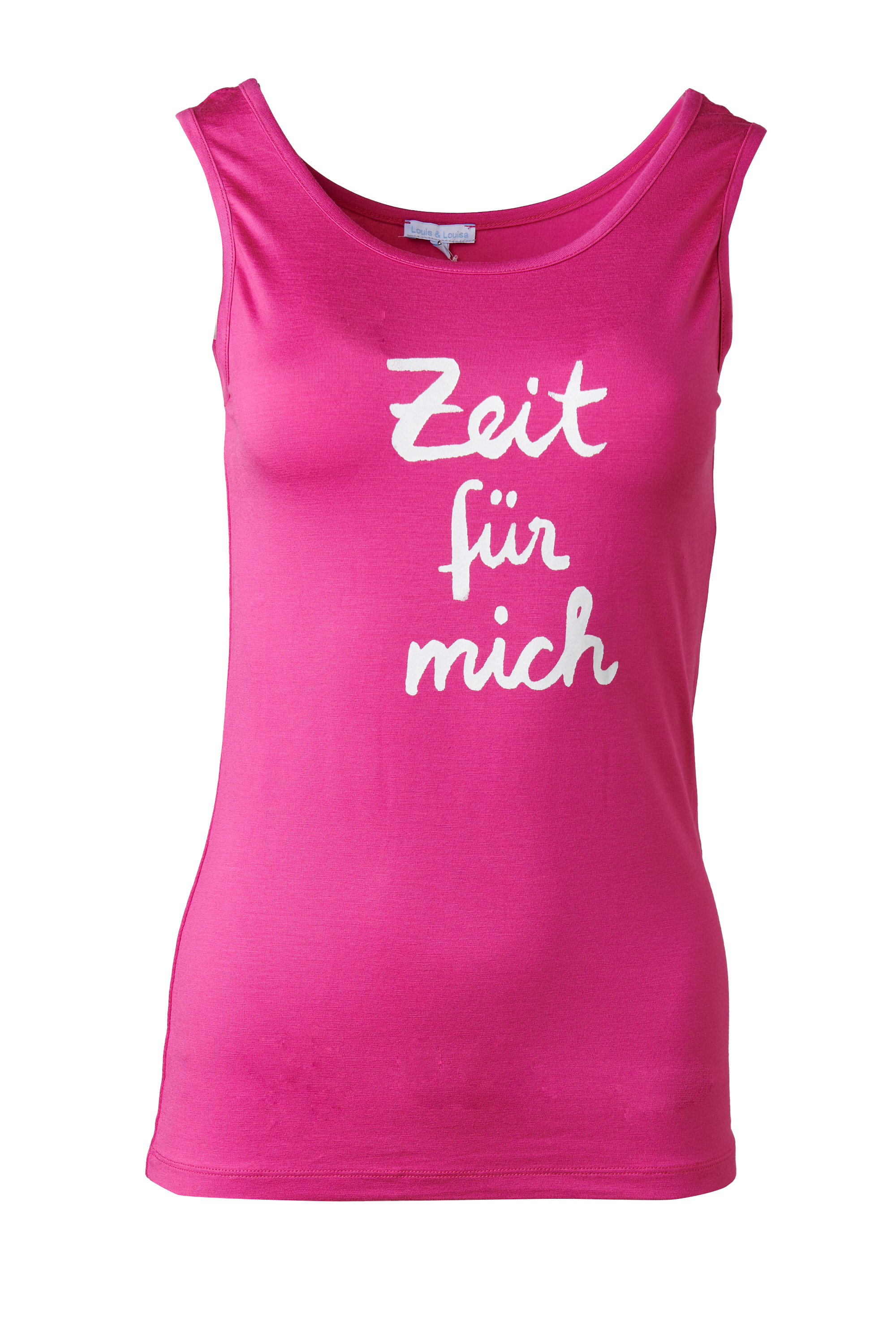 Louis & Louisa YOGA Tanktop Spruch "Zeit für mich", fuchsia