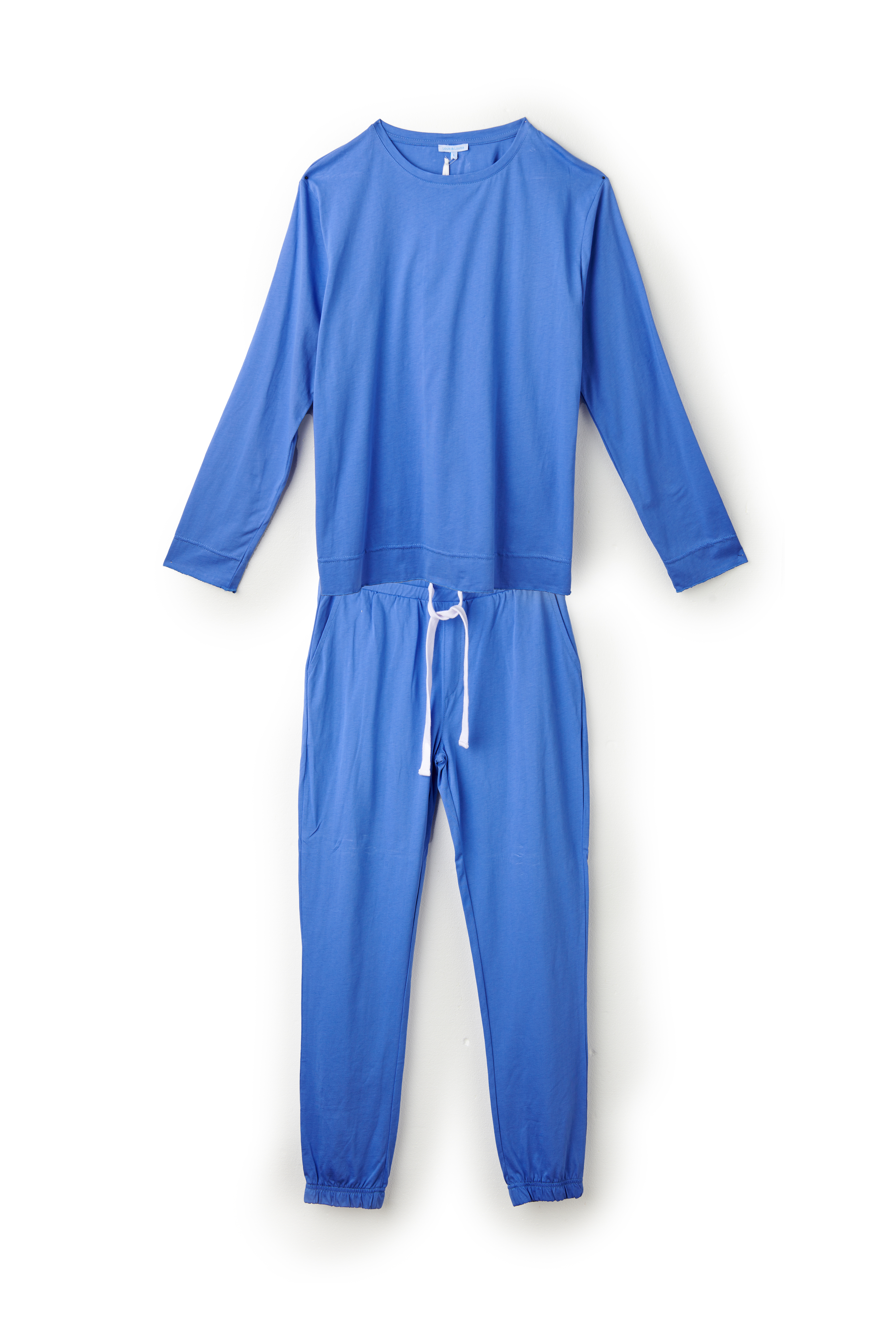 Louis & Louisa Pyjama Basic Herren, blau