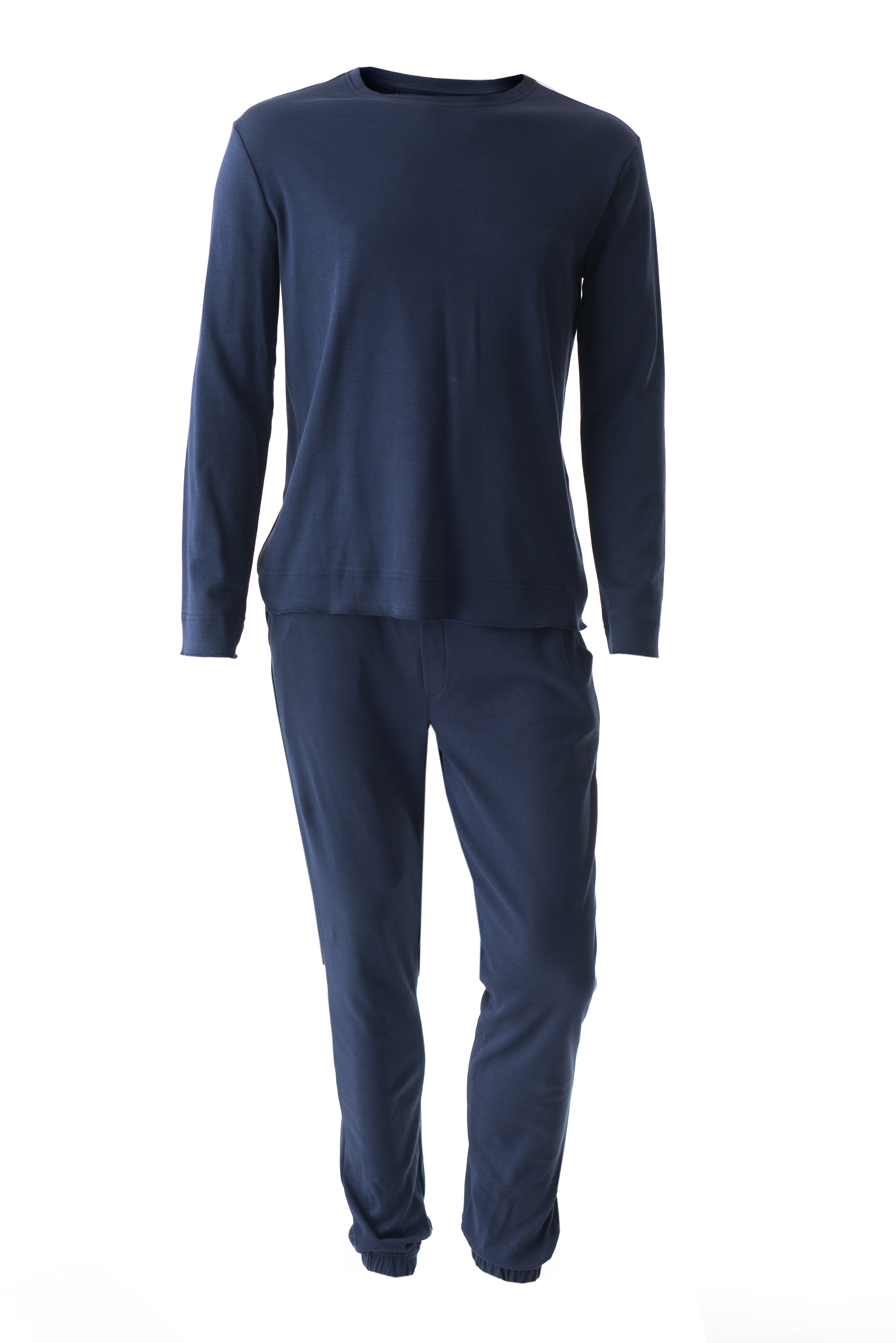 Louis & Louisa Pyjama Basic Herren, dunkelblau