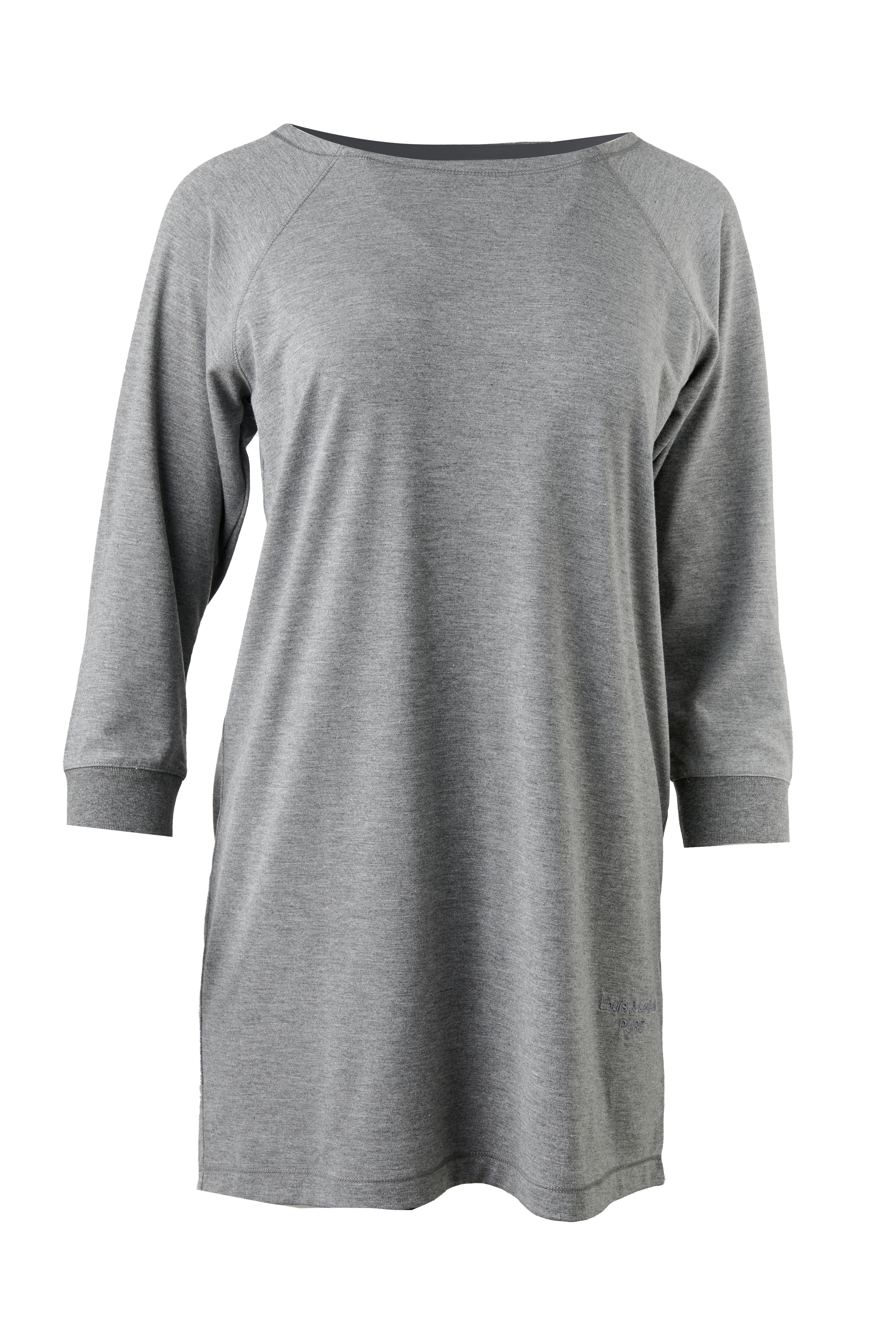 Louis & Louisa PURE Sleepshirt 3/4 Arm, grau