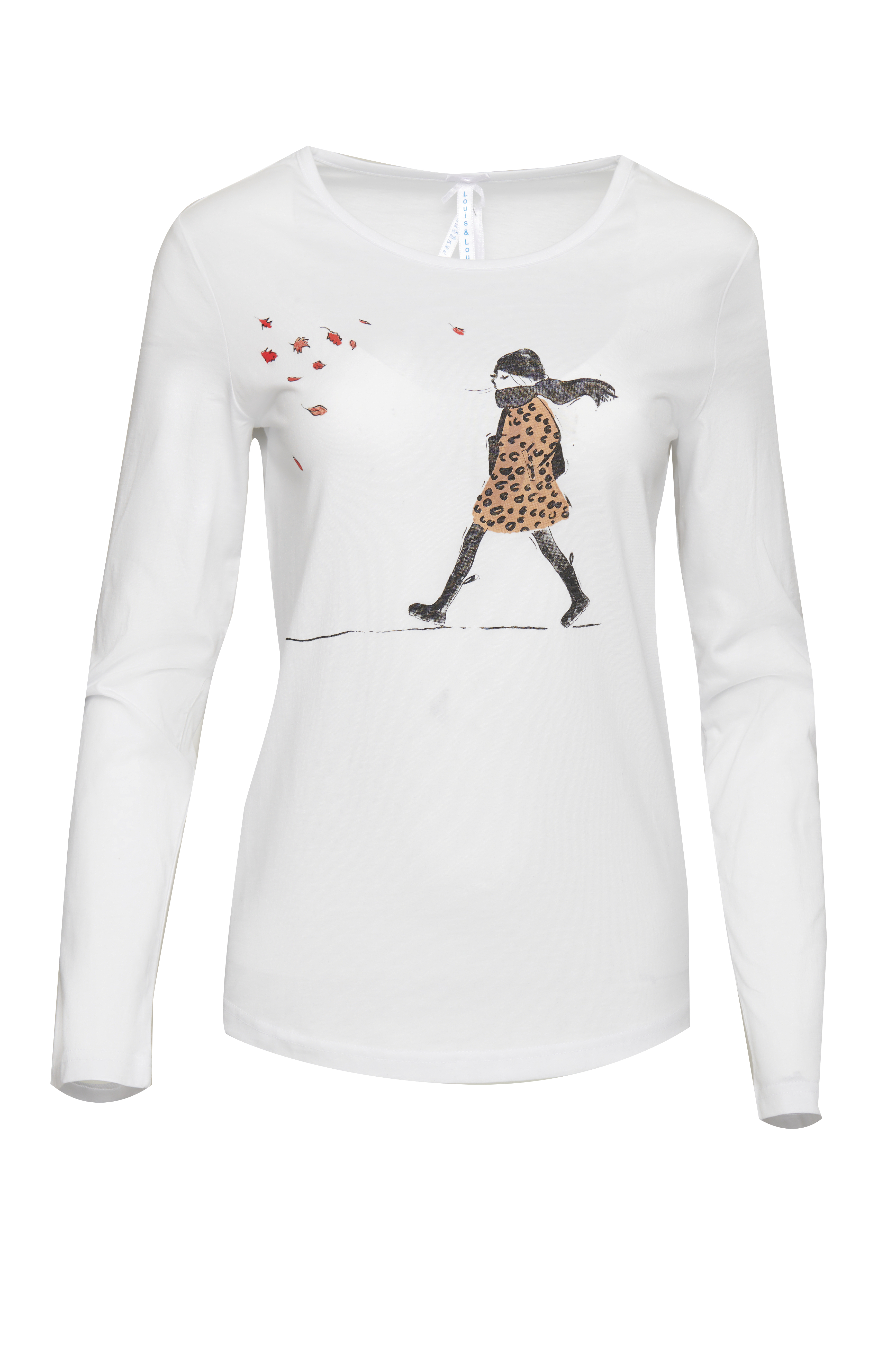 Louis & Louisa Shirt Damen "Leo-Mädchen", weiß