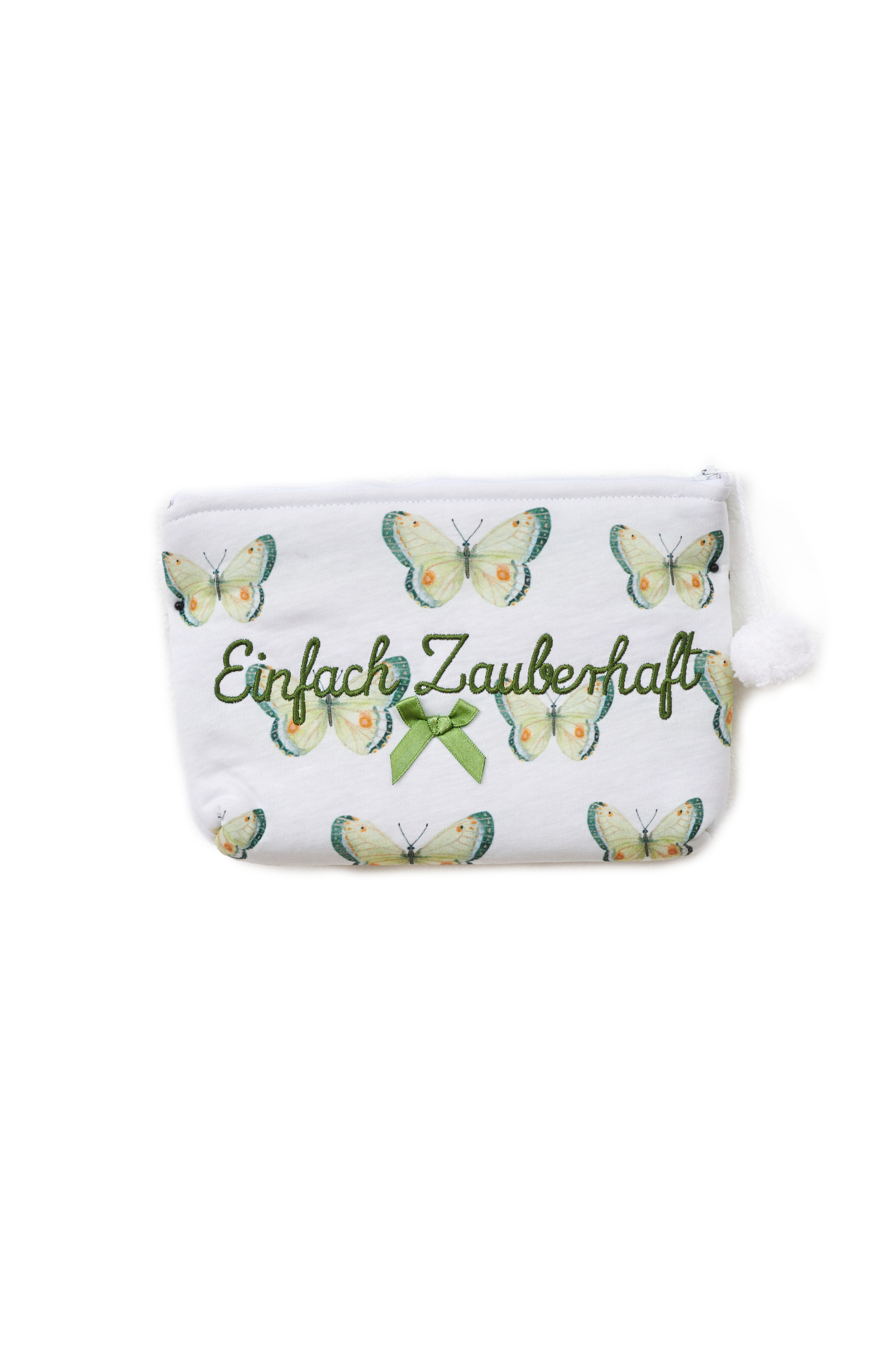 Louis & Louisa Kosmetiktasche "Einfach Zauberhaft" Schmetterling, weiß allover