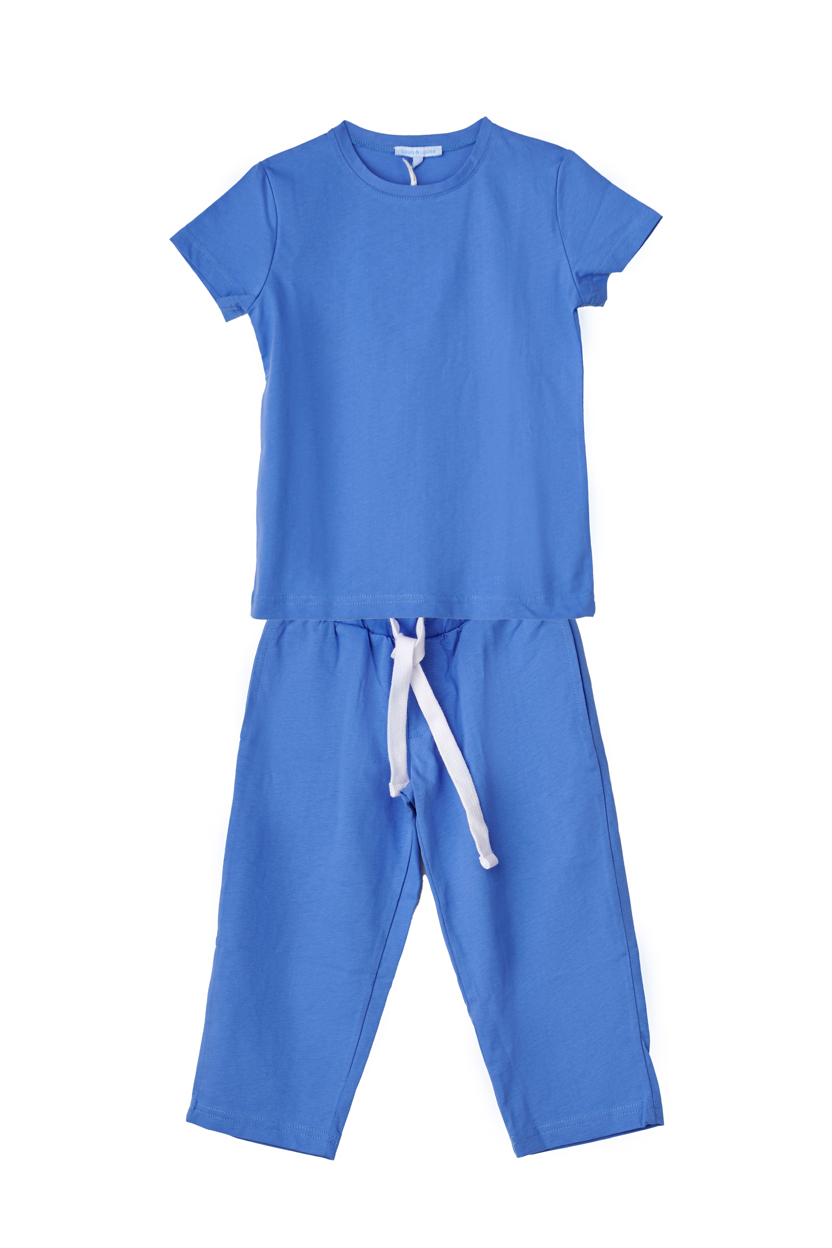 Louis & Louisa Pyjama Jungs Basic, blau