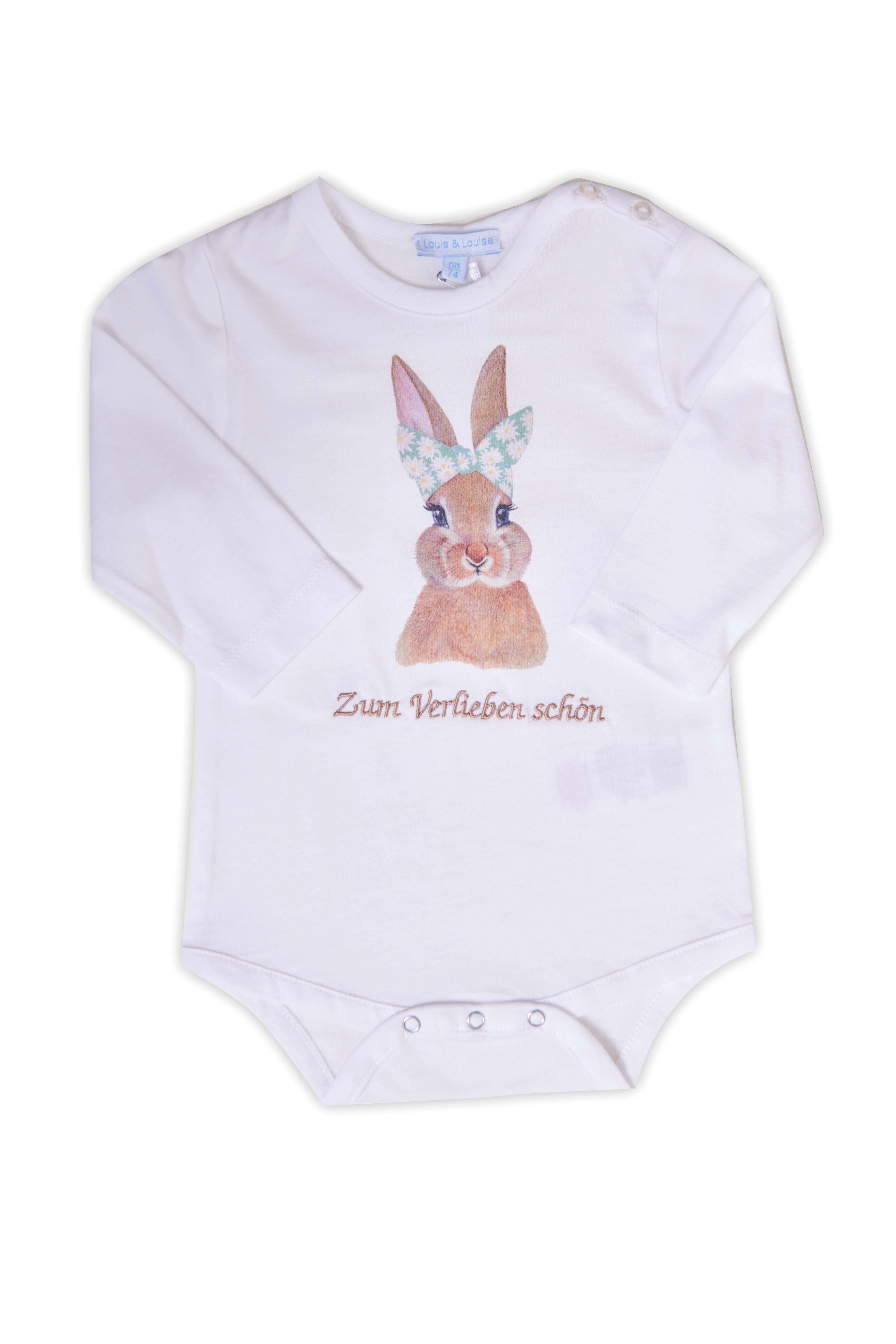 Louis & Louisa Body Baby "Hase", weiß