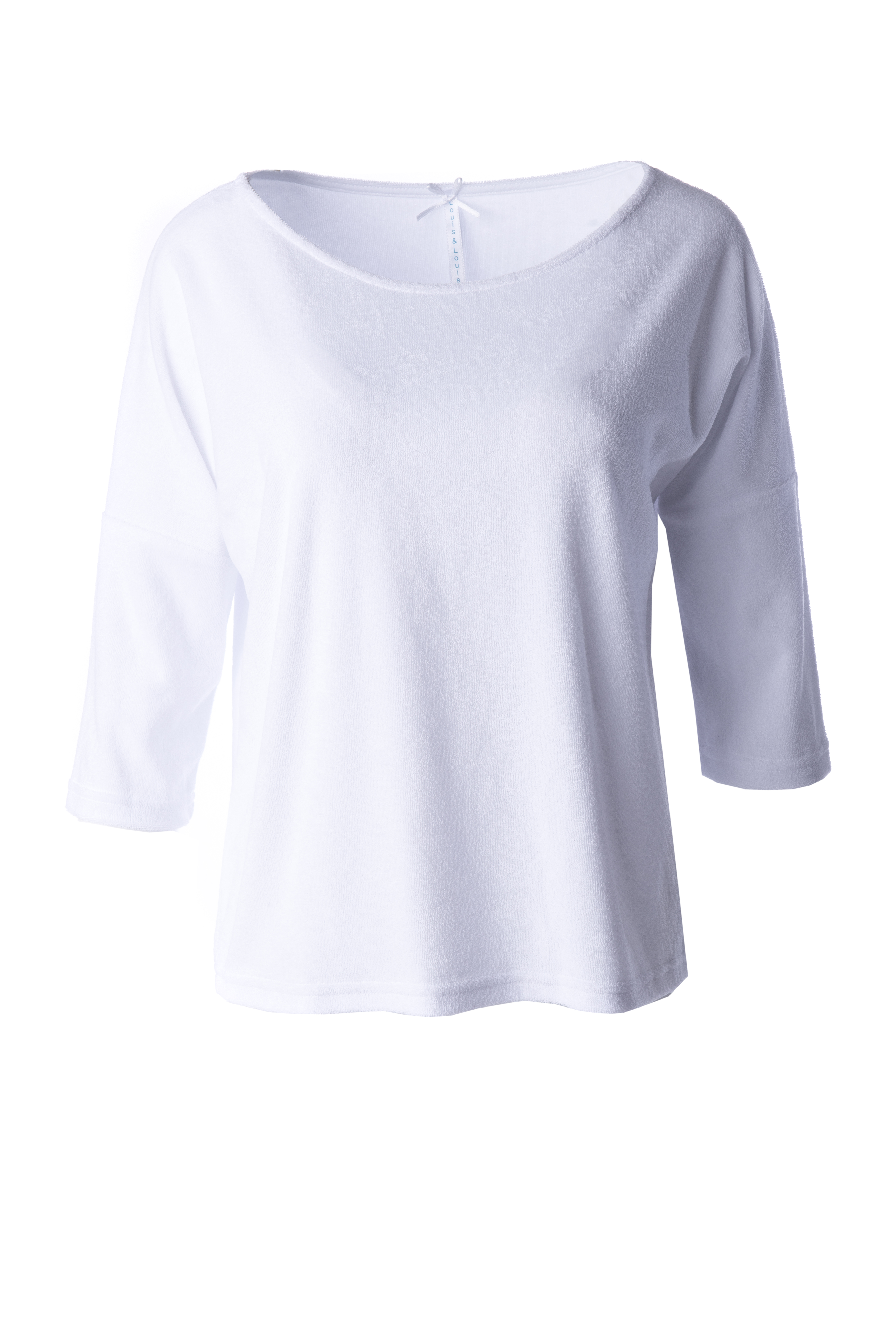 Louis & Louisa Shirt Oversize, weiß Frottee